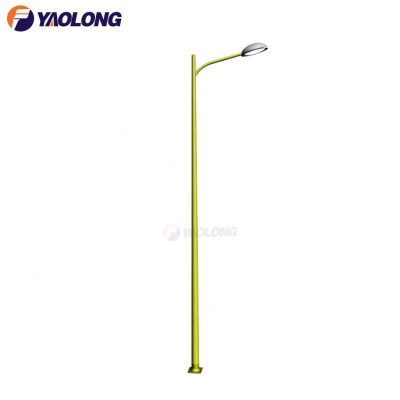 white/golden/silver/black single arm garden light pole malaysia 7.5m