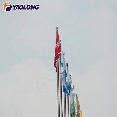 high quality stainless steel 316L garden huge free standing flag pole design 9m