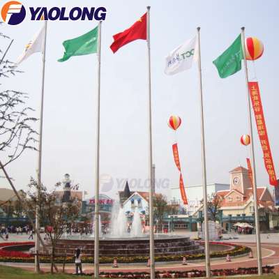 hot sale 304 stainless steel huge countries spinning flagpole manufacture for government