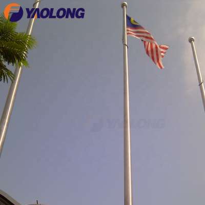 7m custom ceremonial spinning motorized aluminum flagpole