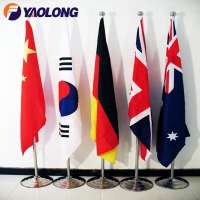 high quality 8ft floor indoor reception flag pole and stand