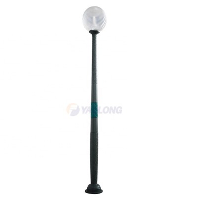 6m black aluminum garden gourd shaped street lighting column