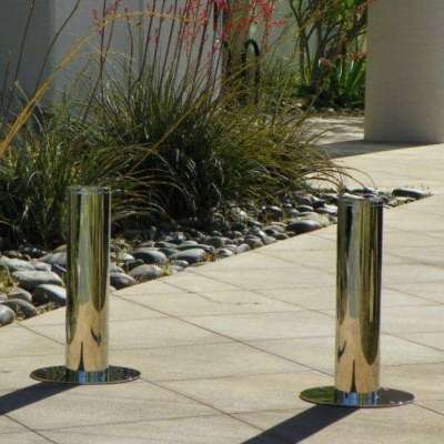 stainless steel pedestrian mirror traffic parking bollard