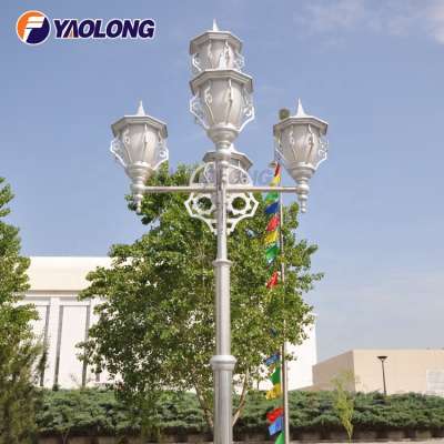 new style 6m decorative stainless steel lamp pole for street light