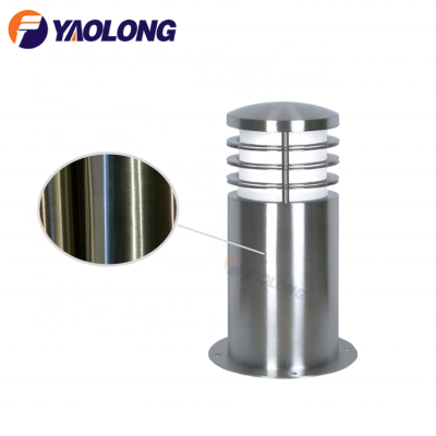 free design mirror polish stainless steel modern garden led light bollard outdoor bollard lighting