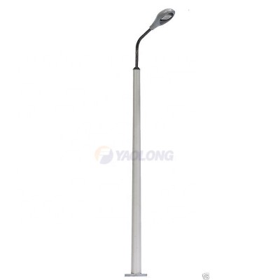 wind and solar straight widely used parking lot light poles with base plate