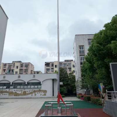 Yaolong Satin Brushed Auto Aluminum 20 Feet Design Hotel Flag Pole Suppliers