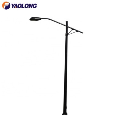 outdoor security roadway single arm conical galvanized steel used street light pole